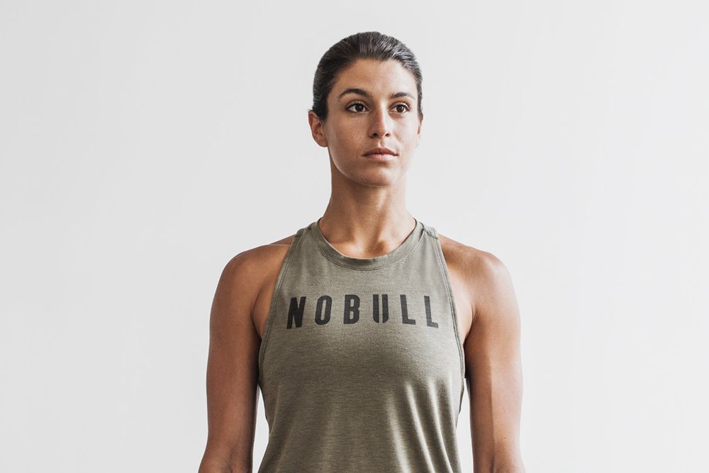 NOBULL High-Neck Tank Üstleri Bayan - Yeşil Ordu - Turkiye (DOU-106893)